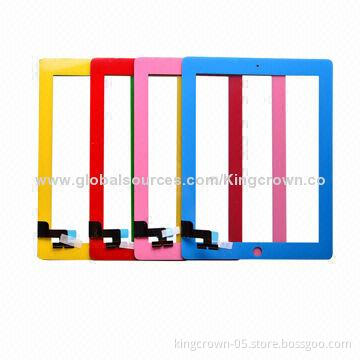 Original Touch Screen Digitizer for iPad 2/3/4, Blue/Pink/Red/Orange/Green